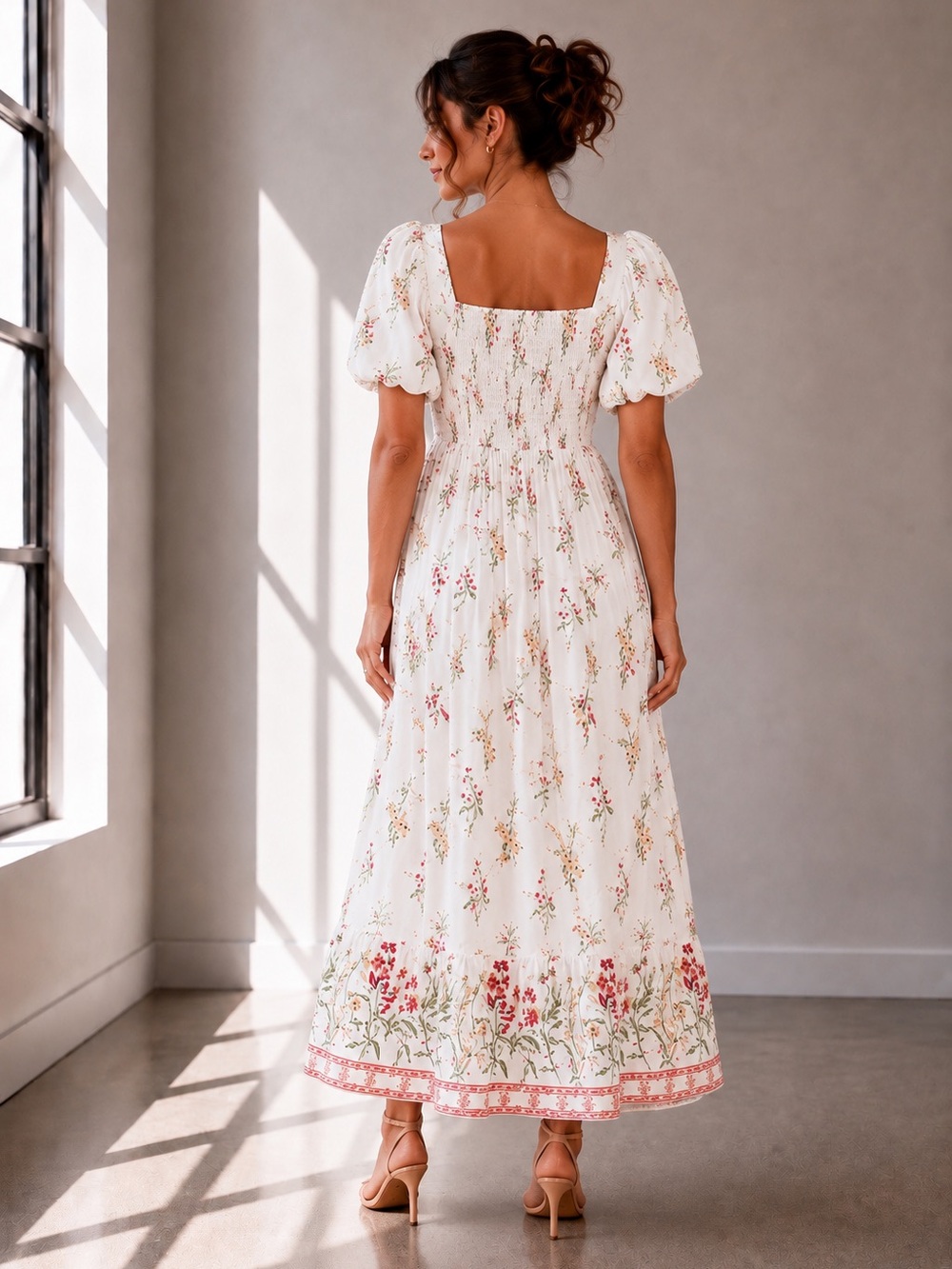 452. Boho Wildflower Whisper Maxi Dress Floral - Picture 2 of 3